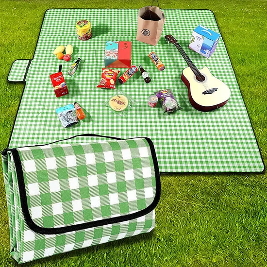 AI-MICH Waterproof Family Picnic Green Portable Outdoor Oxford Blanket For Camping Beach Mat