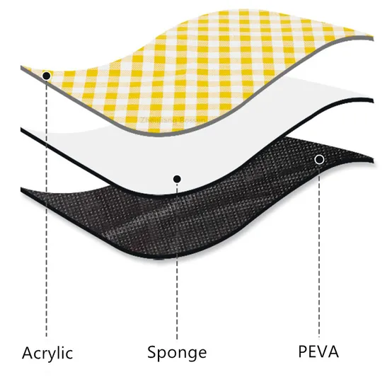China Factory OEM Custom Design Printed Folding Acrylic Soft Washable Outdoor Picnic Blanket Camping Picnic Mat