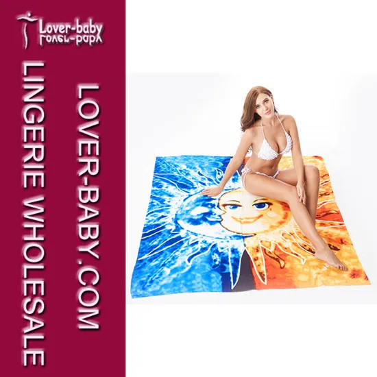 Sun & Moon Oversized Beach Towel for Two Colorful Pool Towel L38385