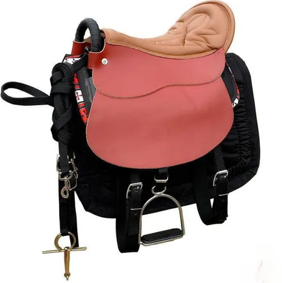 Equestrian Equipment Saddle Set of Cowhide Printing