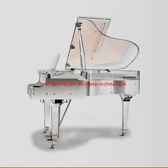 White Crystal Grand Piano 173cm with LED Lights