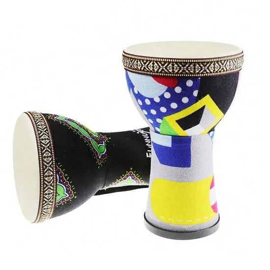 8.5 Inch Children Percussion Musical Rope Fabric Imitation Sheepskin Djembe Drum