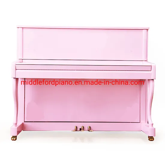Sakura Pink Upright Piano 125cm Curve Legs