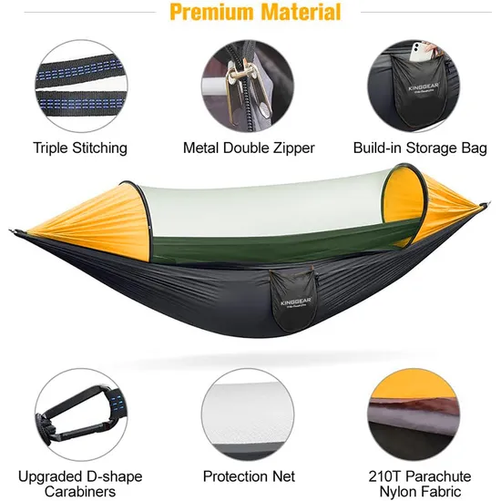 Manufacturer Low MOQ Fast Delivery Custom Camping Nylon Hammock Mosquito