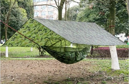 Waterproof Sunshade Canopy Hammock with Mosquito Net Nylon Portable Hammock