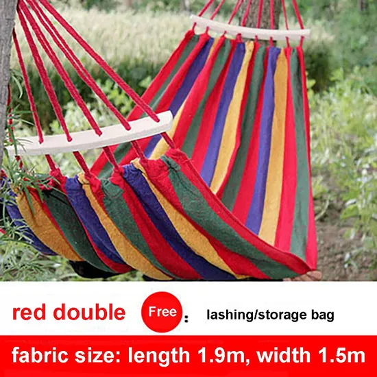 Portable Garden Sports Home Travel Camping Swing Canvas Stripe Hiking Hammock