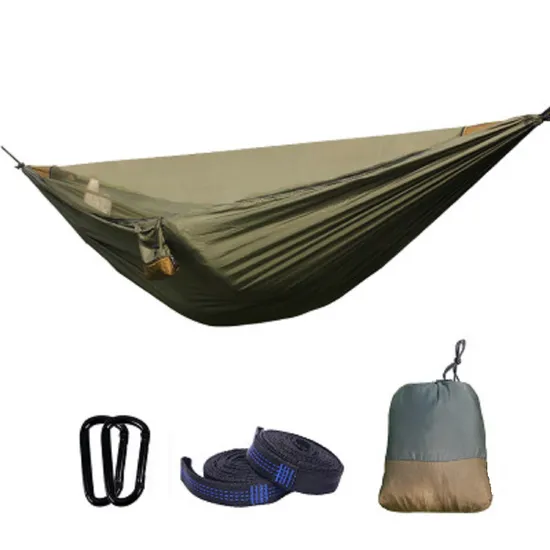 Camping Hammock with Mosquito Net Portable Tree Strap Buckle Wyz16927
