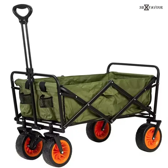 Outdoor Heavy Duty Collapsible Outdoor Wagon Portable Shopping Cart