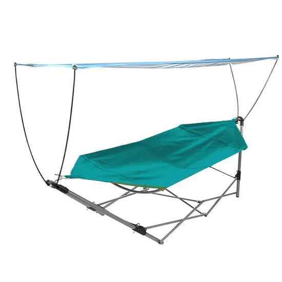 Folding Hammock Lounge Camping Bed Steel Frame Stand Ci19180