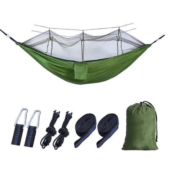 Outdoor Hammock Camping Mosquito Net Hammock Canopy Tent Nylon Double Hanging Hammock