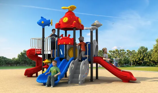 Small Interstellar Themed Children′ S Playground with Slides - Available in Many Colours