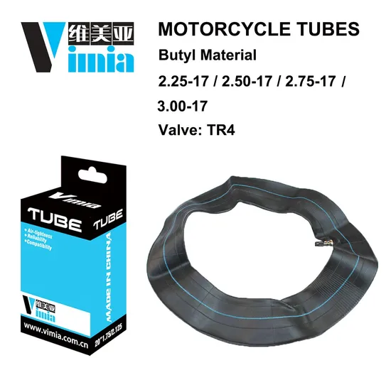 Motorbike Tubes 2.75-17 Inner Tube Butyl Material Tr4 Valve 77mm Width/Basic Customization ODM/Sample Customization