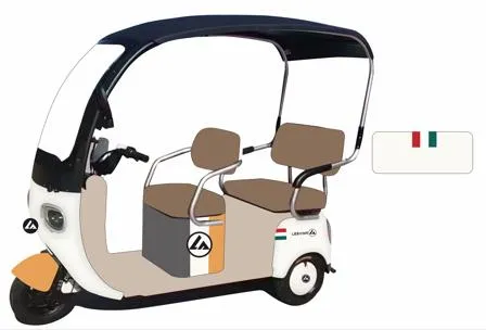 Foldable Passenger Tricycle Motorcycle 800W-1500W 48/60/72V with 3 Seat