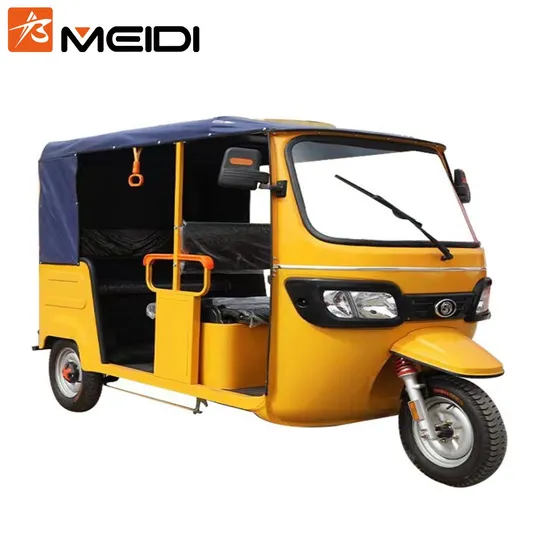 Meidi 3-Wheel Tricycle Taxi Use Mobility Rickshaw Bajaj Passenger Tuktuk 100km Long Range Electric Tuk