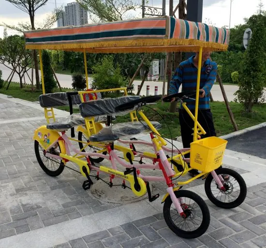 4 Wheel 6 Person Surrey Quadricycle Bike Surrey Bikes Family Touring Bicycle