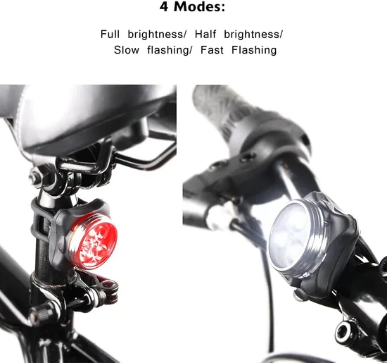 USB Rechargeable Bike Light Set
