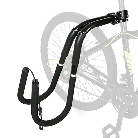 Aluminum Outdoor Black Longboard Carrier Holder Surfboard Bicycle Rack