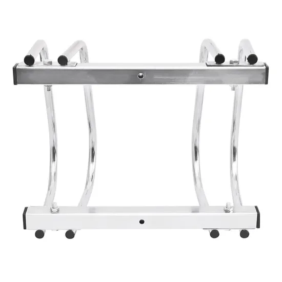 Tyre Width Metal Garage Bike Stand Silver
