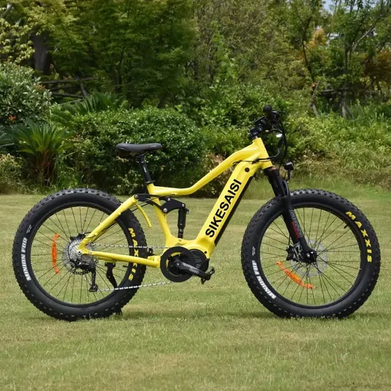 Sikesaisi 26inch 1000W 48V Downhill Full Suspension Electric Mountain Bicycle Ebike
