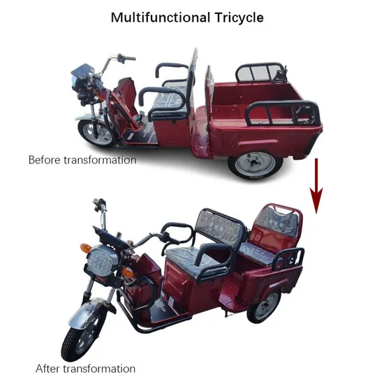 Multi Functional Rickshaw Cargo Bike Ebike 3 Wheel Cargo Bike Folding Electric Tricycles for Adults