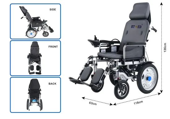 Intelligent Remote Control Folding Electric Wheelchair