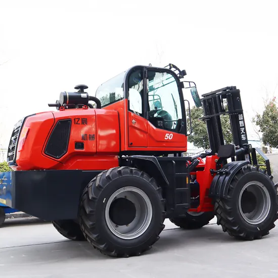 Factory EPA Certificate Diesel All Terrain Forklift off Road Forklift 5 Ton 4WD Construction Site Diesel Forklift