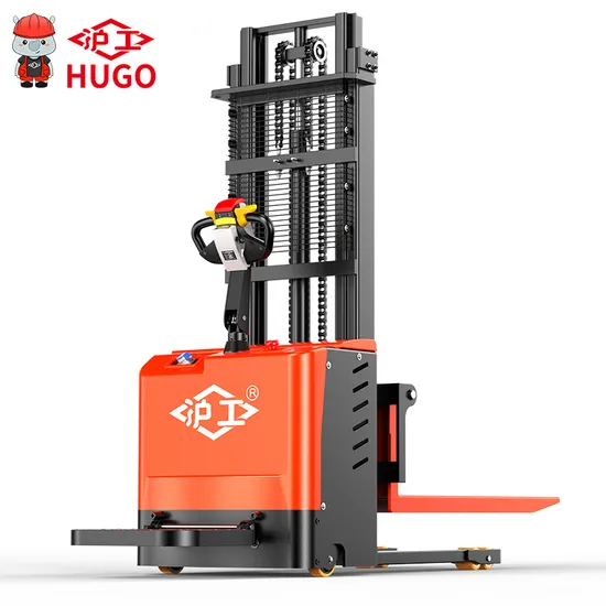 1t 3t 5t Standing Type Heavy Duty Full Electric Pallet Stacker