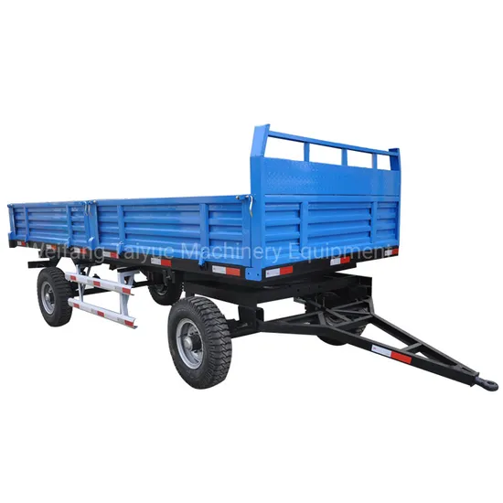 Factory Supply Tractor Mouted 2t 3t 4t 5t 6t 8t 10t Trailer, Hydraulic Unloading Farm Trailer