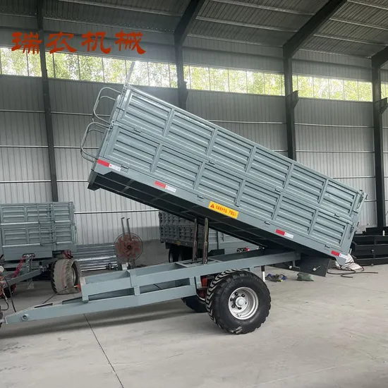 Agricultural Use 8 Ton Carriage Trailer 2 Wheels Hydraulic Trailer