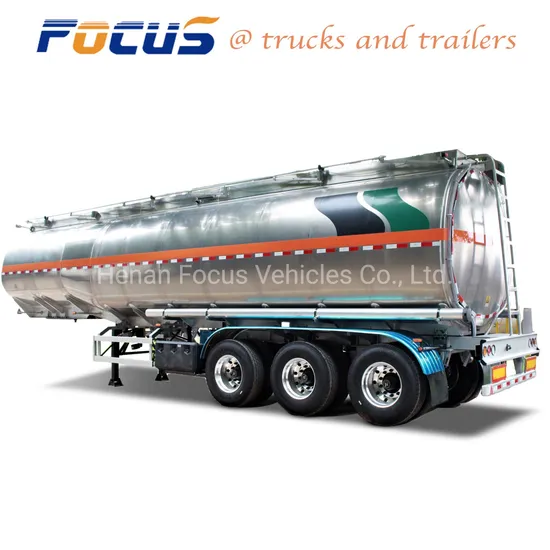 3 Axles 45000 Liters Aluminum Fuel Tanker/Tank Truck Semi Trailer with BPW/Fuwa Axles Spring/Air Bag Suspension