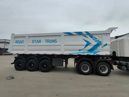 3 4 Axle 35 40 Cbm 60 Tons 80ton Heavy Truck Dump Truck Trailer Tipper Dump Semi Trailer for Sale