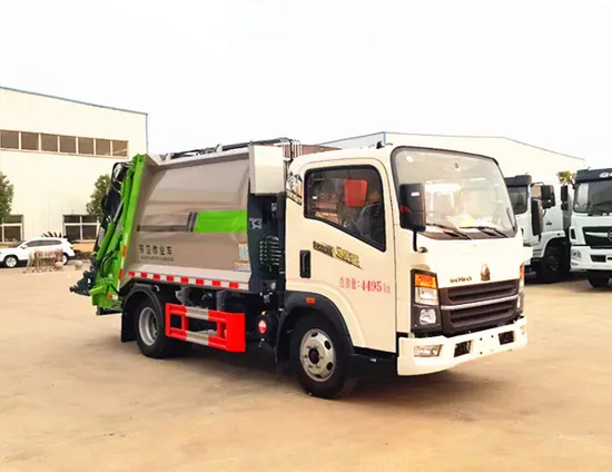 HOWO Brand Pure Electric Compression Garbage Truck 6-10 Cubic Meters 4X2 Garbage Disposal Truck Selling Price