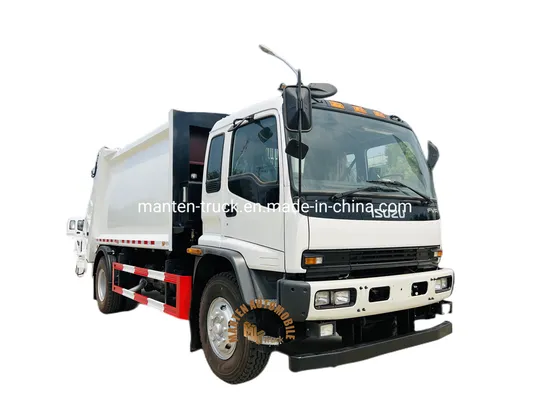4X4 Isuzu Fvr 10 Cubic Meters 10 Ton Compactor Compressed Garbage Truck for Waste Colleaction