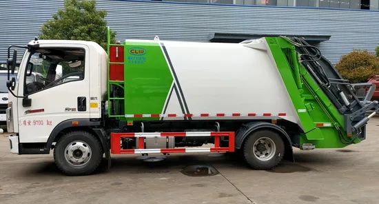 Factory Directly Sale HOWO 150HP 7cbm-10cbm Hydraulic Compression Garbage Truck Compactor Truck