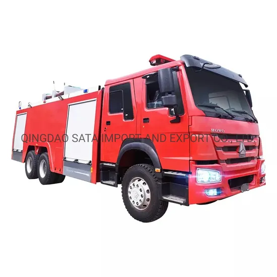 Sinotruk Double-Row Cabin 12000 Liters Mounted Fire Tank Truck with Fire Alarm and Siren