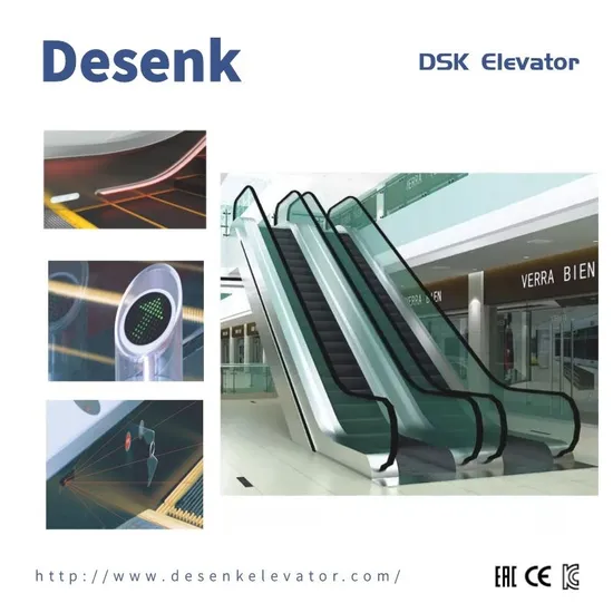DSK 30 Degree 1000mm Stainless Steel Moving Sidewalk Escalator With Speed 0.5m/S