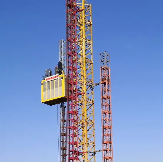 CE Elevator Labor Lifting Gjj Mast Section Cargo Double Cage Material/Building/Construction Site Hoist Price for Warehouse Lift/Passenger Goods/Lifting Platform