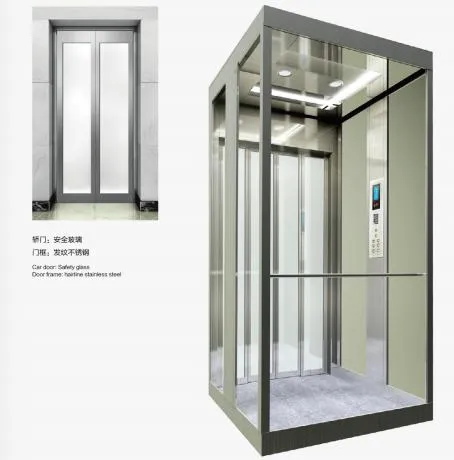 320kg Glass Stainless Steel Home Lift Elevator Without Machine Room