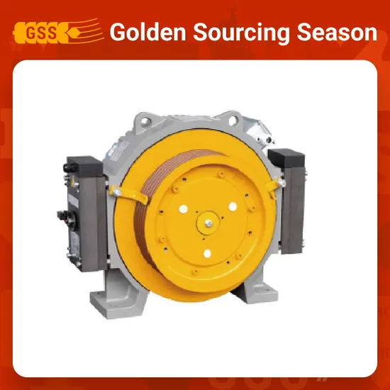 320kg-630kg Elevator Motor Permanent Magnet Synchronous Gearless Traction Machine