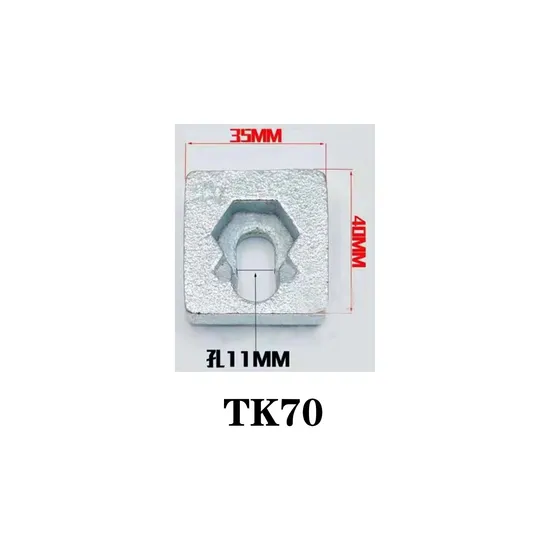 Ductile Iron Forged Elevator Rail Fastening System Clips (TK70)