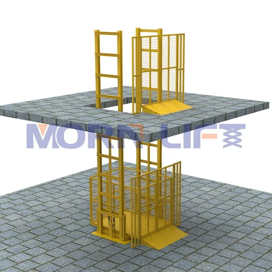 Morn Vertical Guide Rail Elevators Hydraulic Warehouse Cargo Lift