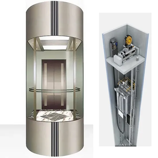 China Sightseeing Elevator Round Square Modern Semi-Circular Glass Panoramic Elevator for Hotel