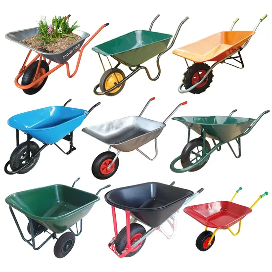 Heavy Duty Metal Steel Construction Industrial Garden Concrete Building Wheelbarrow, Garden Tool Cart Trolley, Galvanized Plastic Tray Wheel Barrow Manufacturer