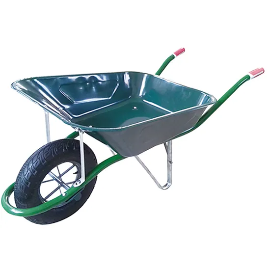Wb6400m Heavy Duty Wheel Barrow Wheelbarrow with Load 130kg 65L 4.00-8 Inch Pneumatic Wheel Garden Construction