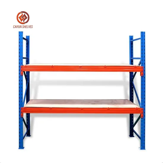 Heavy Duty Rack Adjustable Warehousing Metal Storage Shelf with Wood Splint