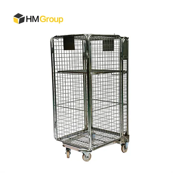 500kg Capacity Easy Assemble Logistics Nestable Rolling Metal Storage Cage