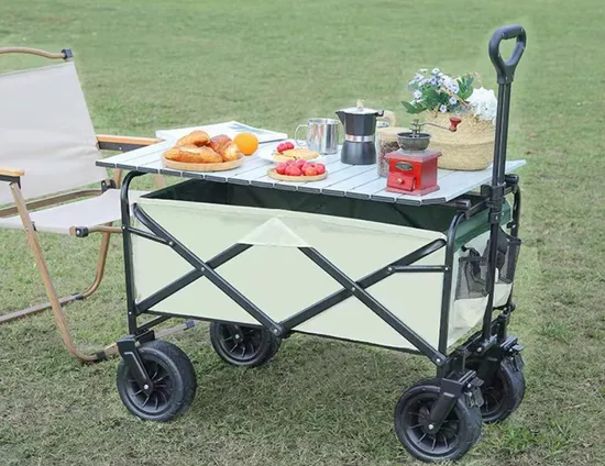 Collapsible Wagon Cart Folding Wagon Foldable Outdoor Garden Wagon Trolley for Camping