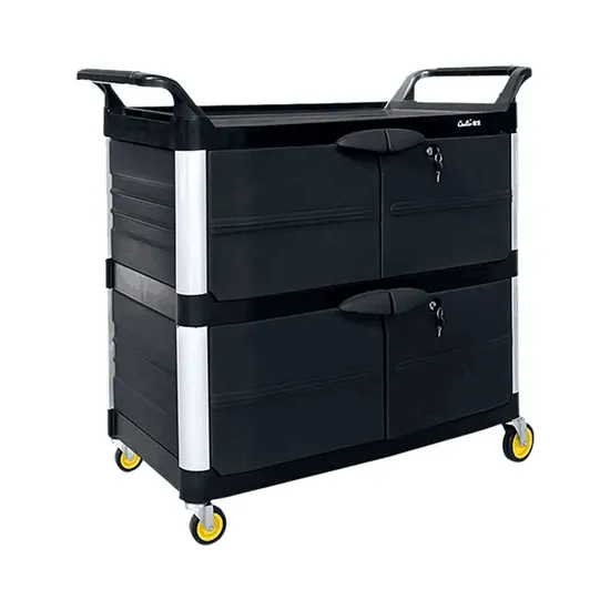 Cleaning Equipment Plastic Products Housekeeping Trolley Cart Janitor Cart