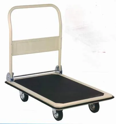High Quality Four Wheels Capacity Steel 150kgs/300kgs Blue Platform Hand Truck Trolley
