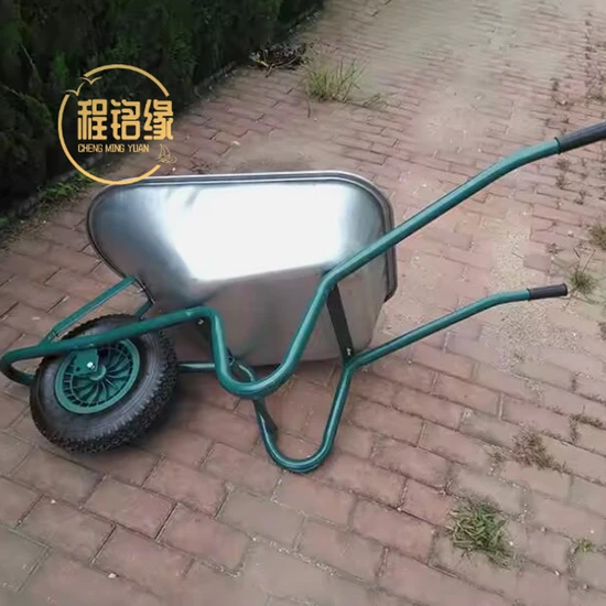 Heavy Duty Wheelbarrow Double Wheel Wheelbarrow Industrial Wheelbarrow